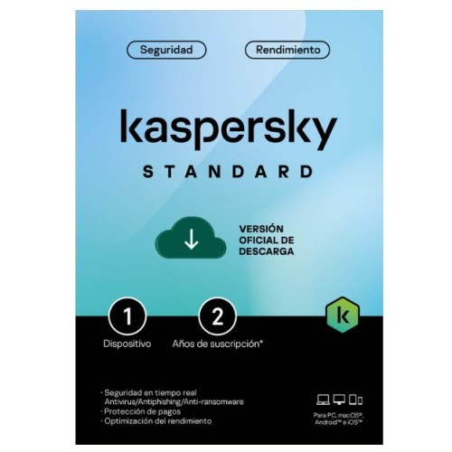 Antivirus Kaspersky Standard - 1 Dispositivo - 2 Años de Licencia - TMKS-466 Antivirus Kaspersky Standard - 1 Dispositivo - 2 Años de Licencia - TMKS-466