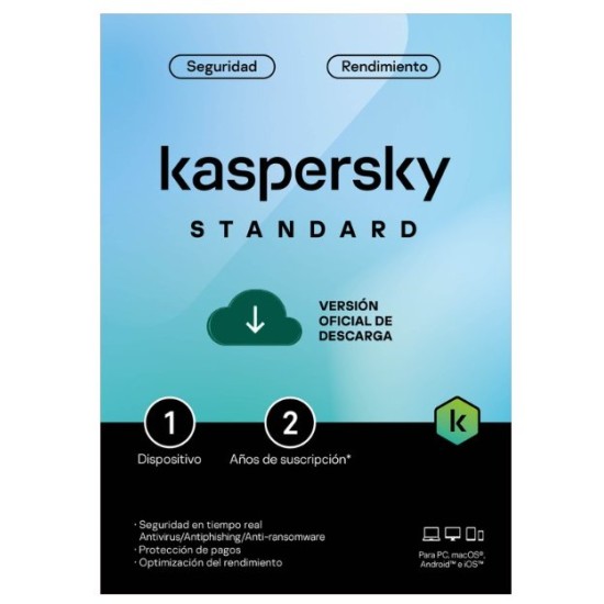 Antivirus Kaspersky Standard - 1 Dispositivo - 2 Años   - TMKS-466