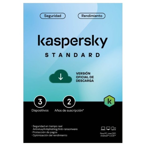 Antivirus Kaspersky Standard para 3 Dispositivos - 2 Años de Licencia - Modelo TMKS-467