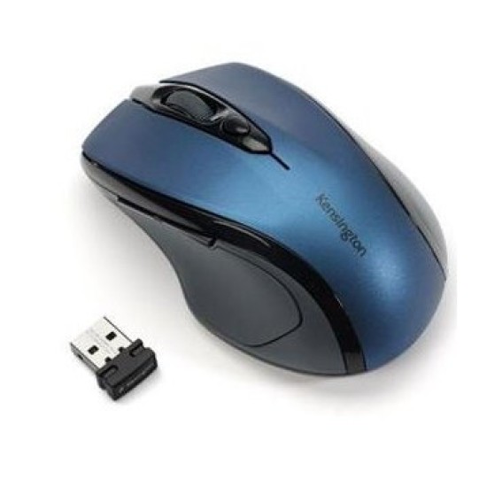 Mouse Kensington Pro Fit - Inalámbrico - USB - 5 Botones - Azul Zafiro - K72421AMA