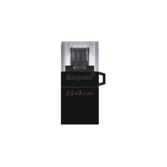 Memoria USB Kingston DataTraveler microDuo3 G2 - 64GB - USB-A/Micro USB - Negro - DTDUO3G2/64GB