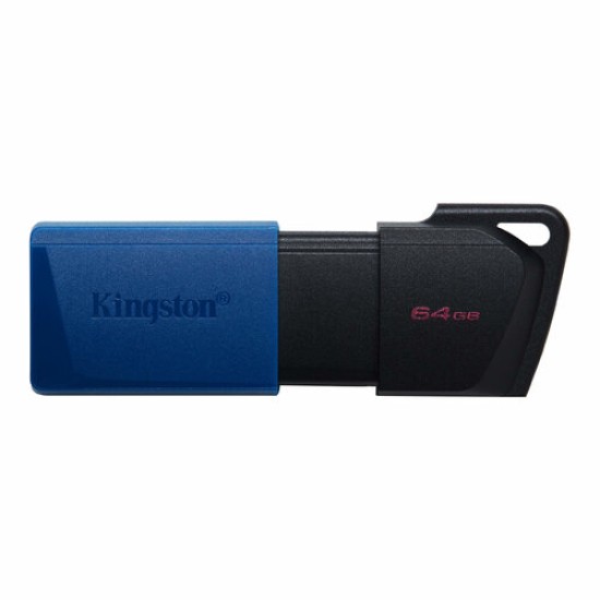 Memoria USB Kingston DataTraveler Exodia M - 64GB - USB 3.2 - Negro con Azul - 2 Piezas - DTXM/64GB-2P