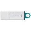 Memoria USB Kingston DataTraveler Exodia - 64GB - USB 3.2 - Blanco con Anillo Azul Transparente - KC-U2G64-5R