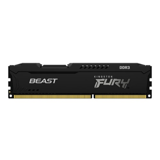 Memoria RAM Kingston FURY Beast - DDR3 - 4GB - 1600MHz - DIMM - Negro - para PC - KF316C10BB/4