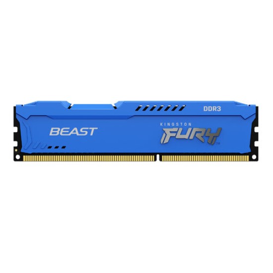 Memoria RAM Kingston FURY Beast - DDR3 - 8GB - 1600MHz - DIMM - Azul - para PC - KF316C10B/8