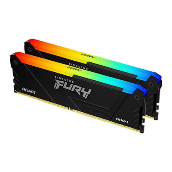 Memoria RAM Kingston FURY Beast RGB - DDR4 - 64GB (2x 32GB) - 2666MHz - U-DIMM - para PC - KF426C16BB2AK2/64