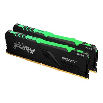 Memoria RAM Kingston FURY Beast RGB - DDR4 - 16GB (2x8GB)- 3733MHz - DIMM - Para PC - KF437C19BBAK2/16