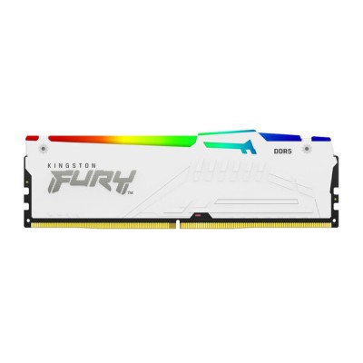 Memoria RAM Kingston FURY Beast RGB - DDR5 - 16GB - 6000MHz - UDIMM - Para PC - Blanco - KF560C40BWA-16