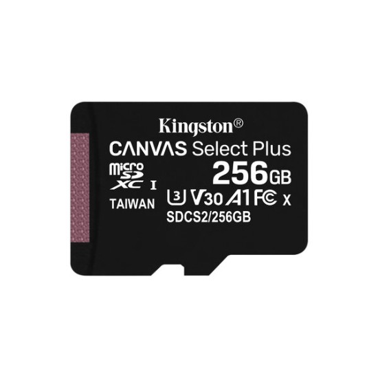Memoria MicroSDXC Kingston Canvas Select Plus - 256GB - Clase 10 - UHS-I - SDCS2/256GBSP