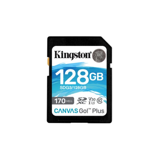 Memoria SDXC Kingston Canvas Go! Plus - 128GB - Clase 10 - UHS-I - SDG3/128GB