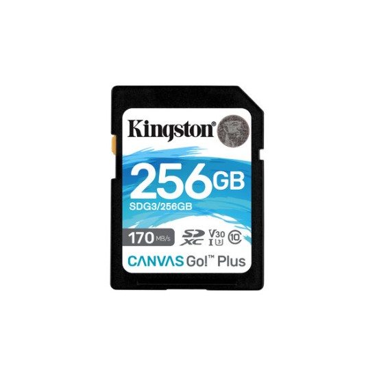 Memoria SDXC Kingston Technology Canvas Go! Plus - 256GB - Clase 10 - UHS-II - SDG3/256GB