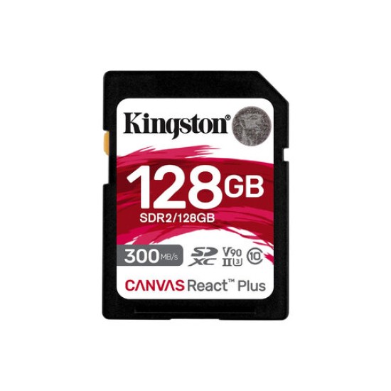 Memoria SDHC Kingston Canvas React Plus - 128GB - UHS-II - SDR2/128GB