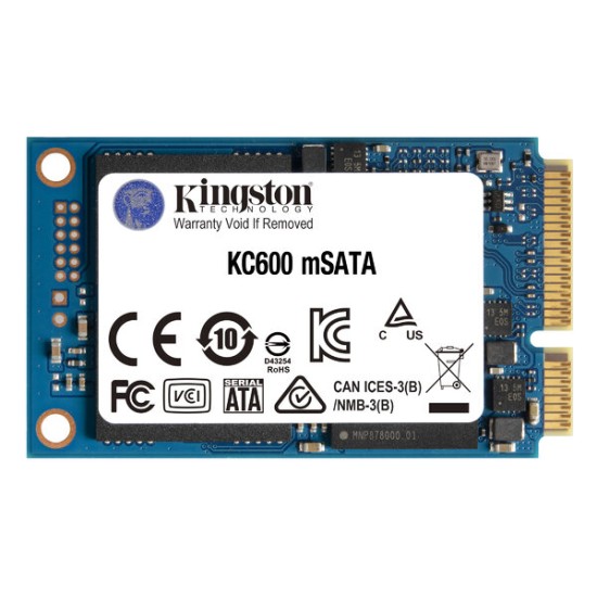 Unidad de Estado Sólido Kingston KC600 SSD - mSATA - 256GB - SATA III - SKC600MS/256G