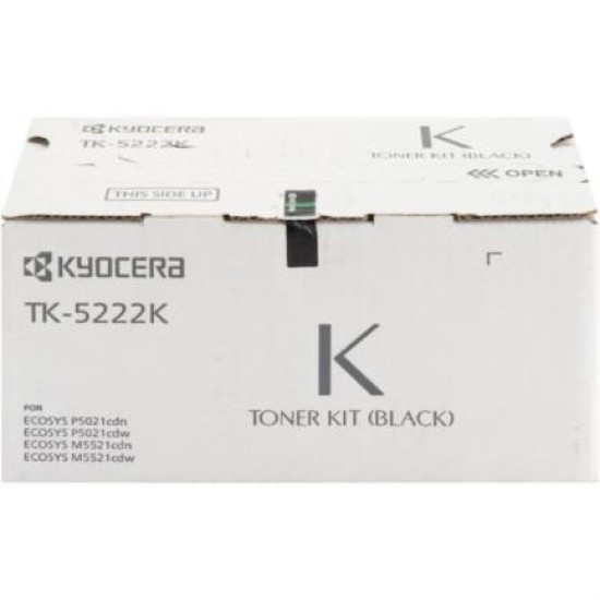 Tóner KYOCERA TK-5222K - Negro - 1200 Páginas - TK-5222K