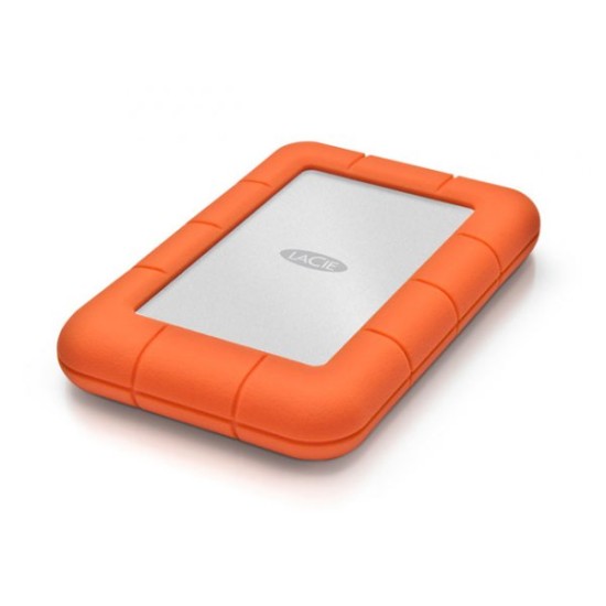 Disco Duro Externo LaCie Rugged Mini - 2.5" - 1TB - USB 3.0 - Windows/Mac - Plata/Naranja - LAC301558