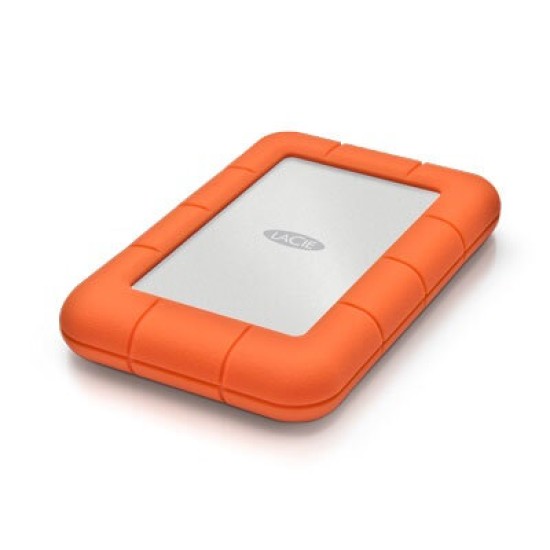 Disco Duro Externo LaCie Rugged Mini - 5TB - USB 3.0 - Windows/Mac - Blanco con Naranja - STJJ5000400