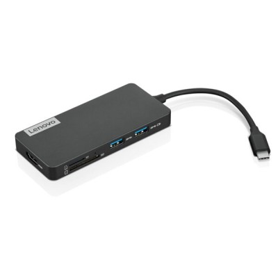 Hub Lenovo 4X90V55523 - USB-C - 7 Puertos - HDMI/USB 2.0/USB 3.2/USB-C/MicroSD/SD - 4X90V55523