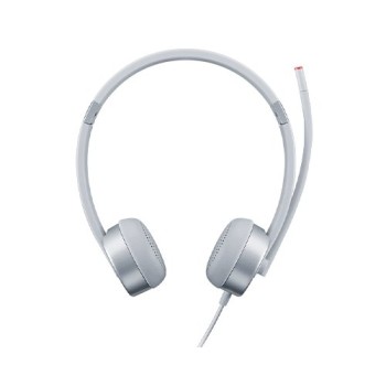 Diadema Lenovo 100 Stereo - Alámbrico - 3.5 mm - Micrófono - Plata - GXD1E71386