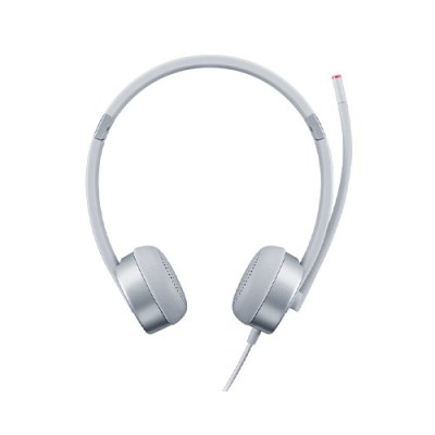 Diadema Lenovo 100 Stereo - Alámbrico - 3.5 mm - Micrófono - Plata - GXD1E71386