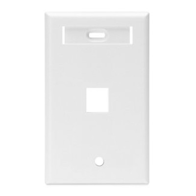 Placa LEVITON Quickport - para Jack - 1 Entrada - Blanco - 42080-1WS