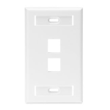 Placa de Pared LEVITON - 2 Salidas - Blanco - 42080-2WS