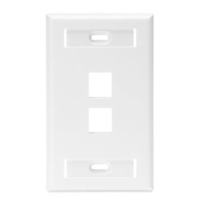 Placa de Pared LEVITON - 2 Salidas - Blanco - 42080-2WS