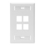 Placa de Pared LEVITON - 4 Salidas - Blanco - 42080-4WS