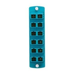 Cassete de Fibra Óptica LEVITON SC 12 Puertos Turquesa Modelo 5F100-2QC