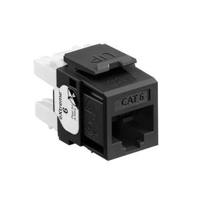 Jack LEVITON - Cat6+ - RJ-45 - Negro - 61110-RE6