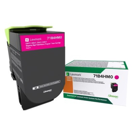 Tóner Lexmark 71B4HM0 - Magenta - Alto Rendimiento - 71B4HM0