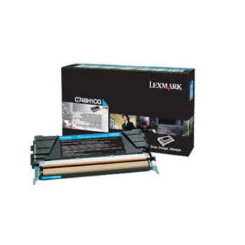 Tóner Lexmark Cian C748H1CG - 10000 Páginas - Compatible con Modelo C748