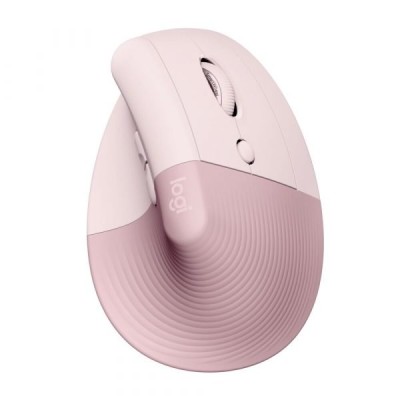 Mouse Logitech Lift Vertical - Inalámbrico - 6 Botones - Rosa - 910-006472