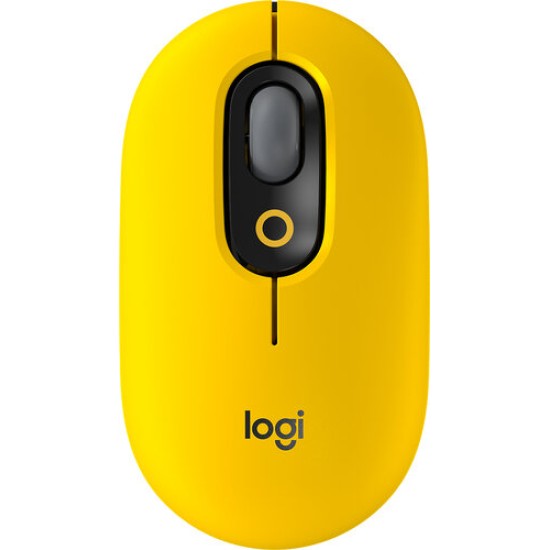 Mouse Logitech POP - Inalámbrico - USB - 4 Botones - Amarillo - 910-006549