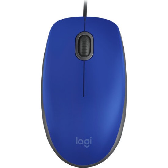 Mouse Logitech M110 Silent - Alámbrico - USB - 3 Botones - 1000 dpi - Azul - 910-006662