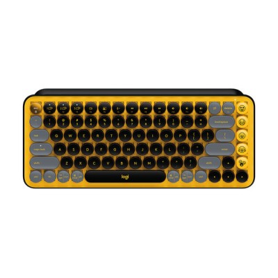 Teclado Logitech Pop Keys - Inalámbrico - Bluetooth - Inglés - Multimedia - Amarillo - 920-010713