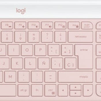 Kit Teclado y Mouse Logitech MK470 Inalámbrico USB Rosa - Modelo 920-011312
