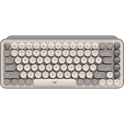 Teclado Logitech Pop Keys - Inalámbrico - Bluetooth - Inglés - Multimedia - Gris - 920-011518