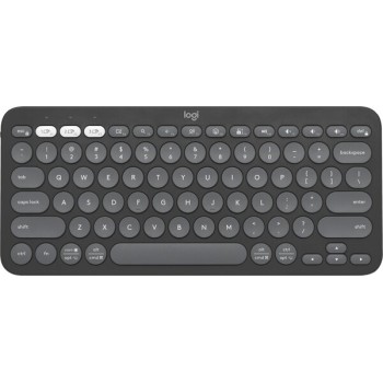 Teclado Logitech PEBBLE KEYS 2 K380S - Inalámbrico - Bluetooth - Grafito - 920-011783
