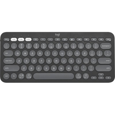 Teclado Logitech PEBBLE KEYS 2 K380S - Inalámbrico - Bluetooth - Grafito - 920-011783