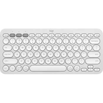 Teclado Logitech PEBBLE KEYS 2 K380S - Inalámbrico - Bluetooth - Inglés - Blanco - 920-011784