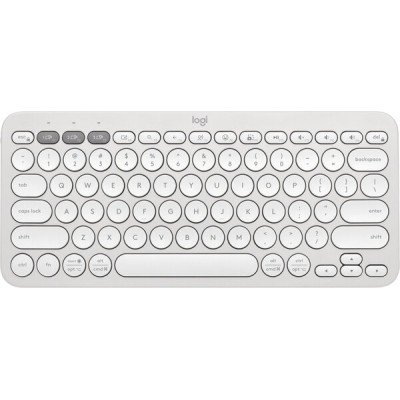 Teclado Logitech PEBBLE KEYS 2 K380S - Inalámbrico - Bluetooth - Inglés - Blanco - 920-011784