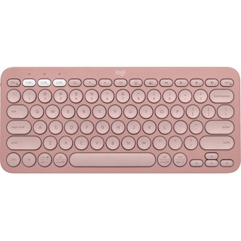 Teclado Logitech PEBBLE KEYS 2 K380S - Inalámbrico - Bluetooth - Inglés  - Rosa - 920-011785