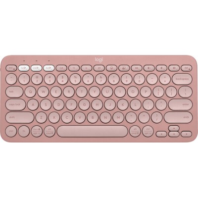 Teclado Logitech PEBBLE KEYS 2 K380S - Inalámbrico - Bluetooth - Inglés  - Rosa - 920-011785