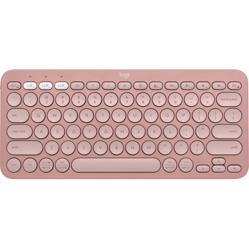 Teclado Logitech Pebble Keys 2 K380S Inalámbrico Bluetooth Español Rosa