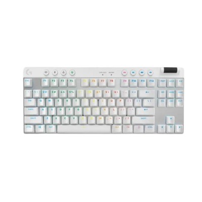 Teclado Gamer Logitech PRO X TKL - Inalámbrico - Multimedia - RGB - Blanco - 920-012143 Teclado Gamer Logitech PRO X TKL - Inalámbrico - Multimedia - RGB - Blanco - 920-012143