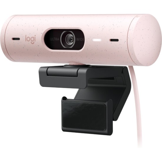 Cámara Web Logitech Brio 500 - 1080P - Micrófono - USB-C - Rosa - 960-001418