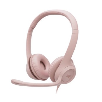 Diadema Logitech H390 - Alámbrico - USB - Micrófono - Rosa - 981-001280
