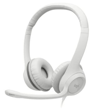 Diadema Logitech H390 - Alámbrico - USB - Micrófono - Blanco - 981-001285