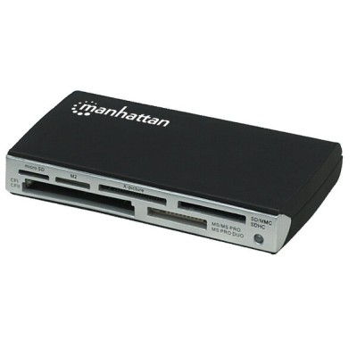Lector de Tarjetas MultiCard Manhattan - USB 2.0 - Negro - 100939