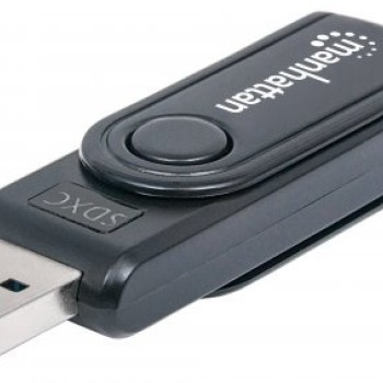 Lector de Tarjetas SD Manhattan USB 3.0 - Compatible con MicroSD, SDHC, SDXC - Modelo 101981